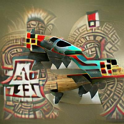 Futuristic Aztec Jet Fighter Design