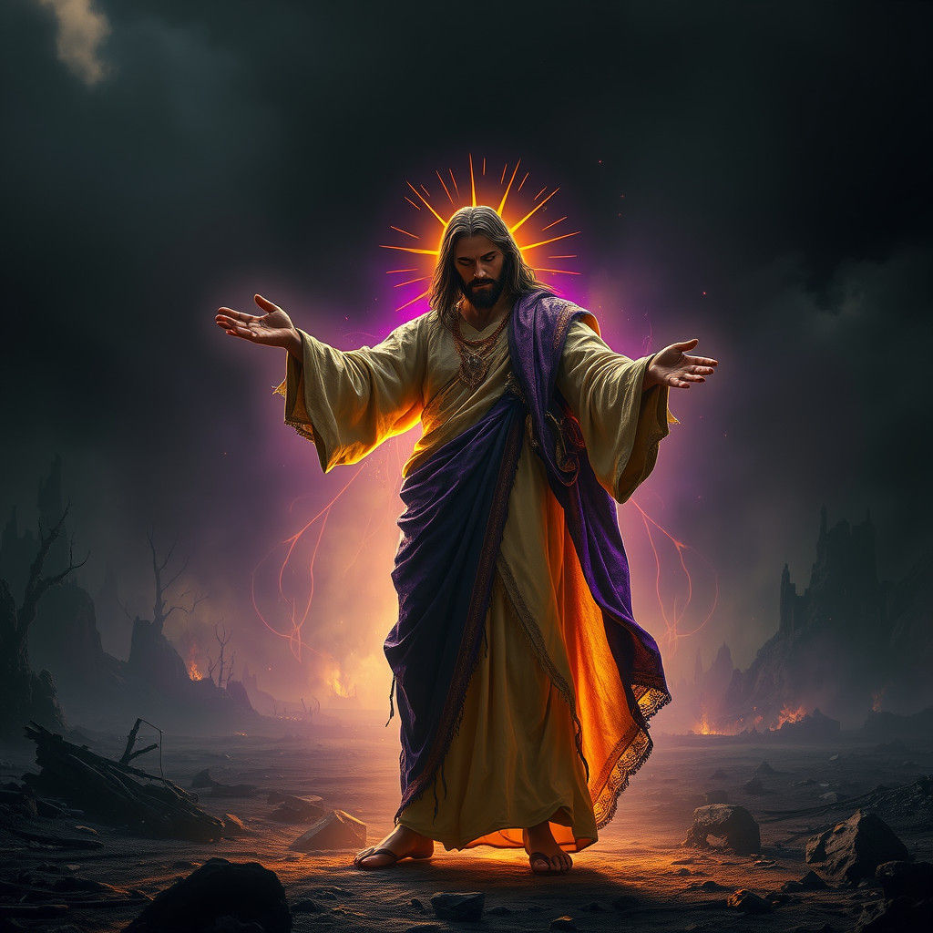 Jesus: Resurrection and Life in Dark Fantasy Style