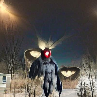 Eerie AI Rendition of Mothman