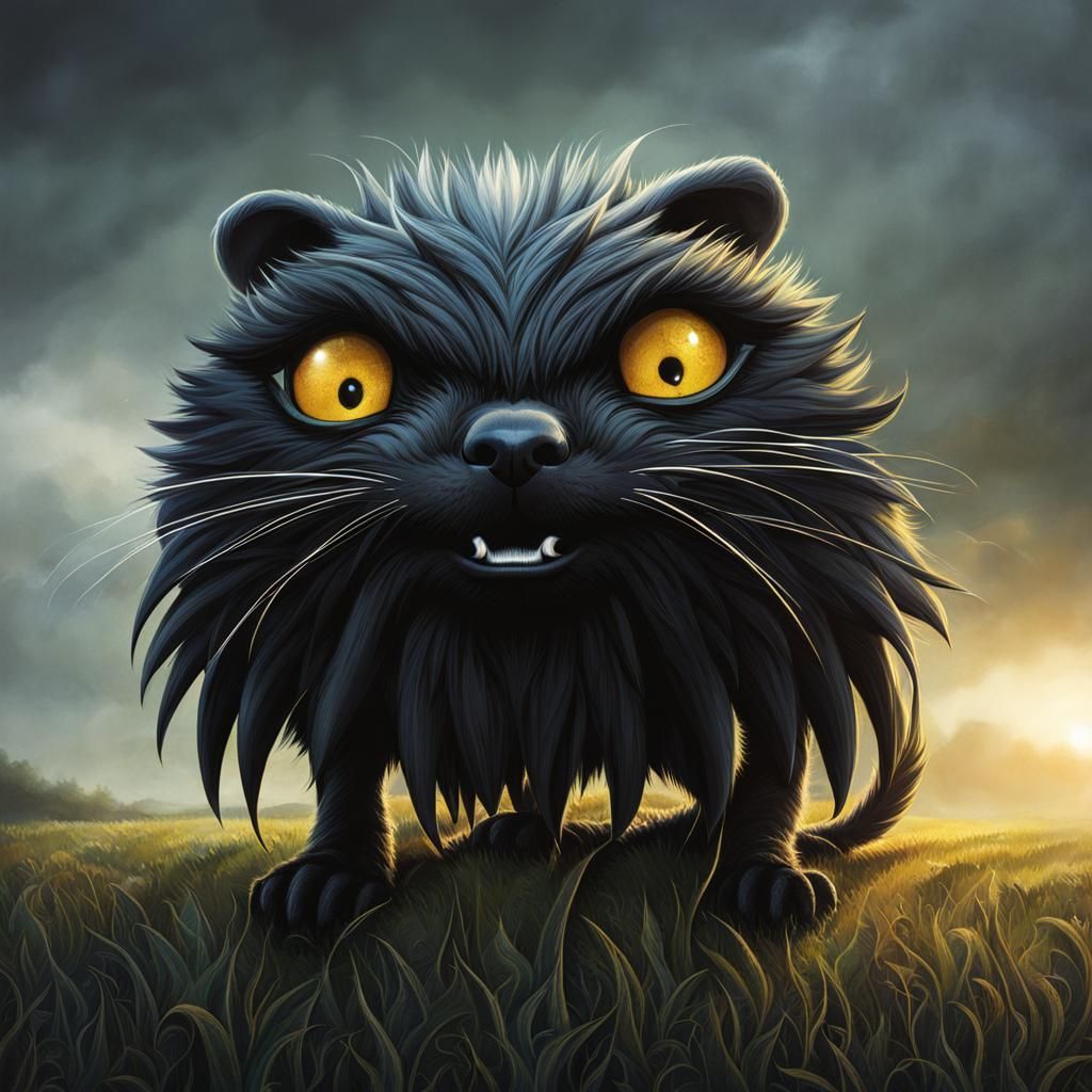 Whimsical Loraxdog Creature Concept Art