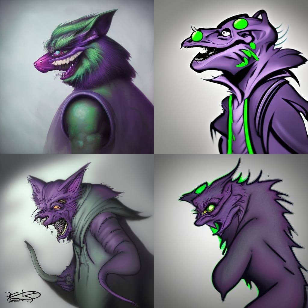 Joker Rat Album Cover Art in Detailed Style