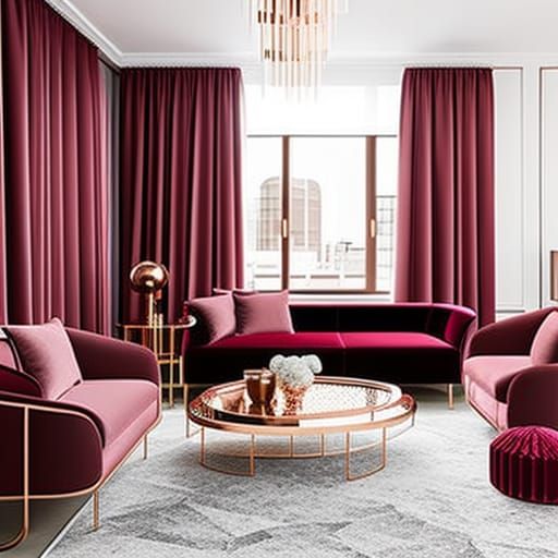 Beautiful rose gold loft Apartment with rose gold walls& beautiful rose gold furniture& rose gold Coffee table& rose gol...