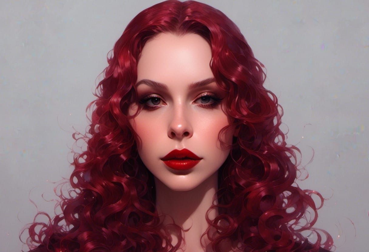 Victorian Vampire with Red Hair in Hyperrealistic Portrait