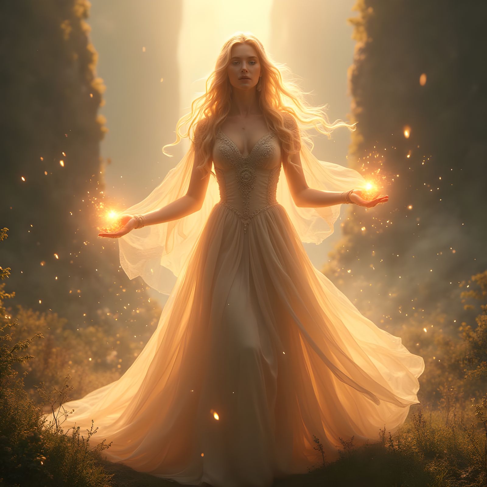 Moiraine Damodred Radiates Power in Dreamy Fantasy Realm