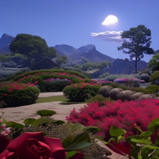 Detailed Realistic Rose Garden in Unreal Engine