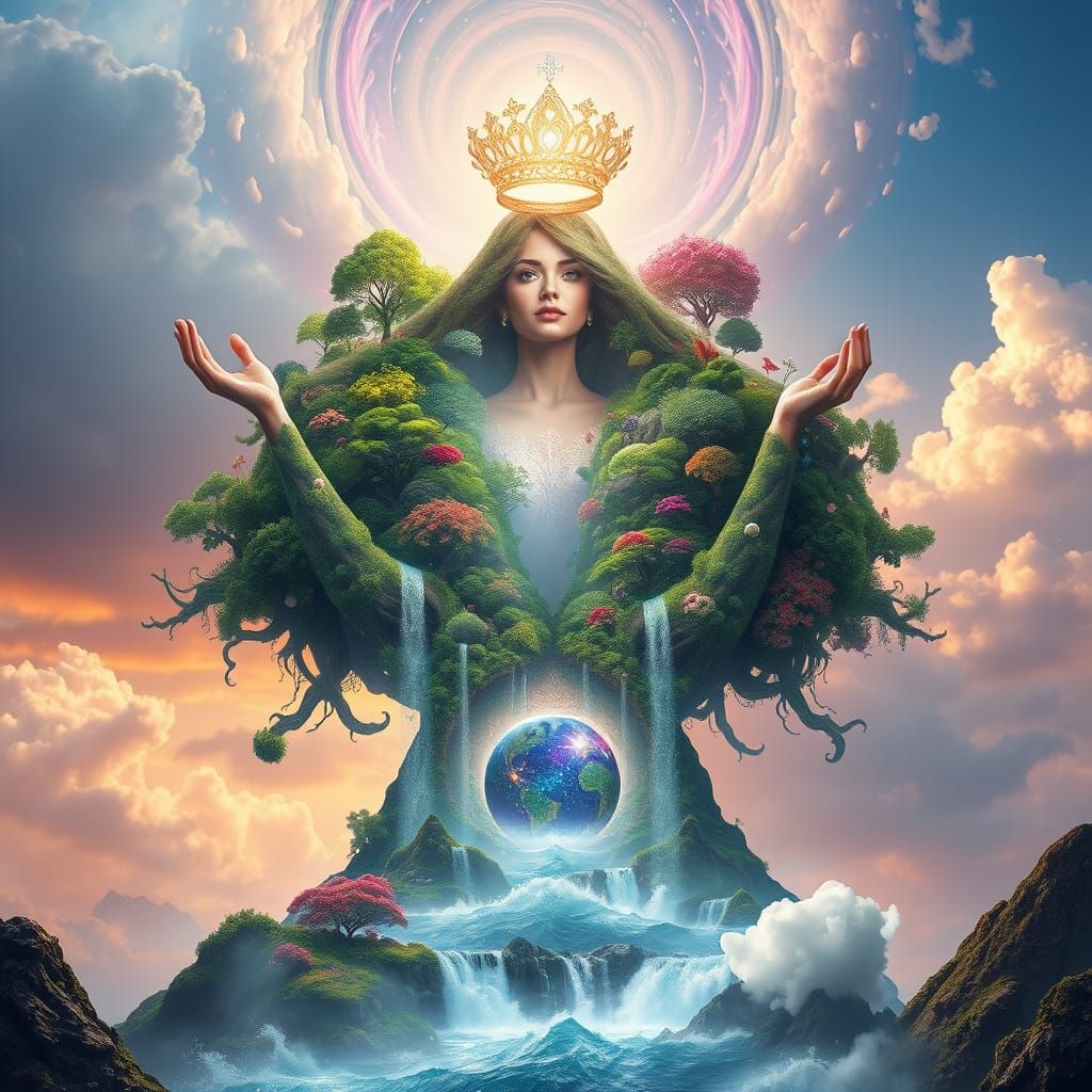 Ethereal Princess Emerges from Whispers of Forests and Water...