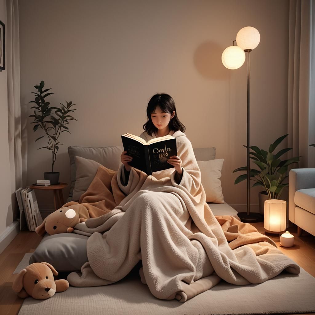 Cozy Night In: 3D Anime Art Inspired by Genshin Impact