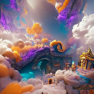 Fantastical God in Detailed Matte Painting