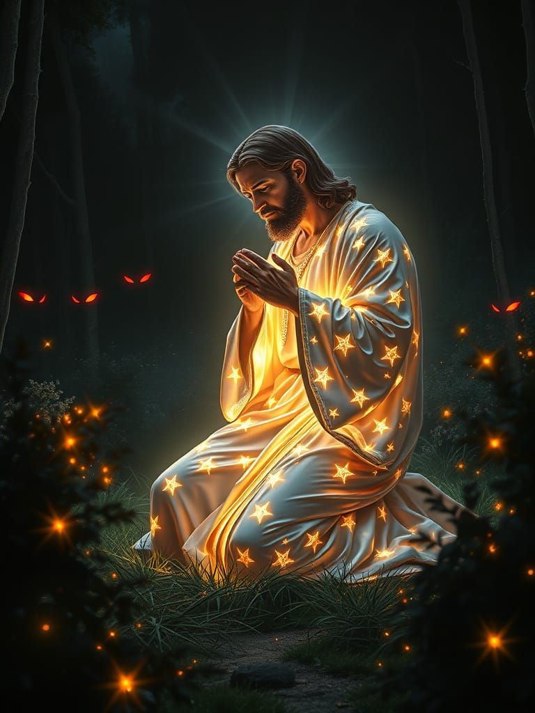 Divine Encounter in Radiant Gethsemane