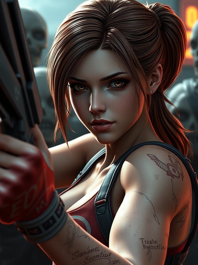 Claire Redfield: Anime-Style 3D Concept Art of a Breathtakin...