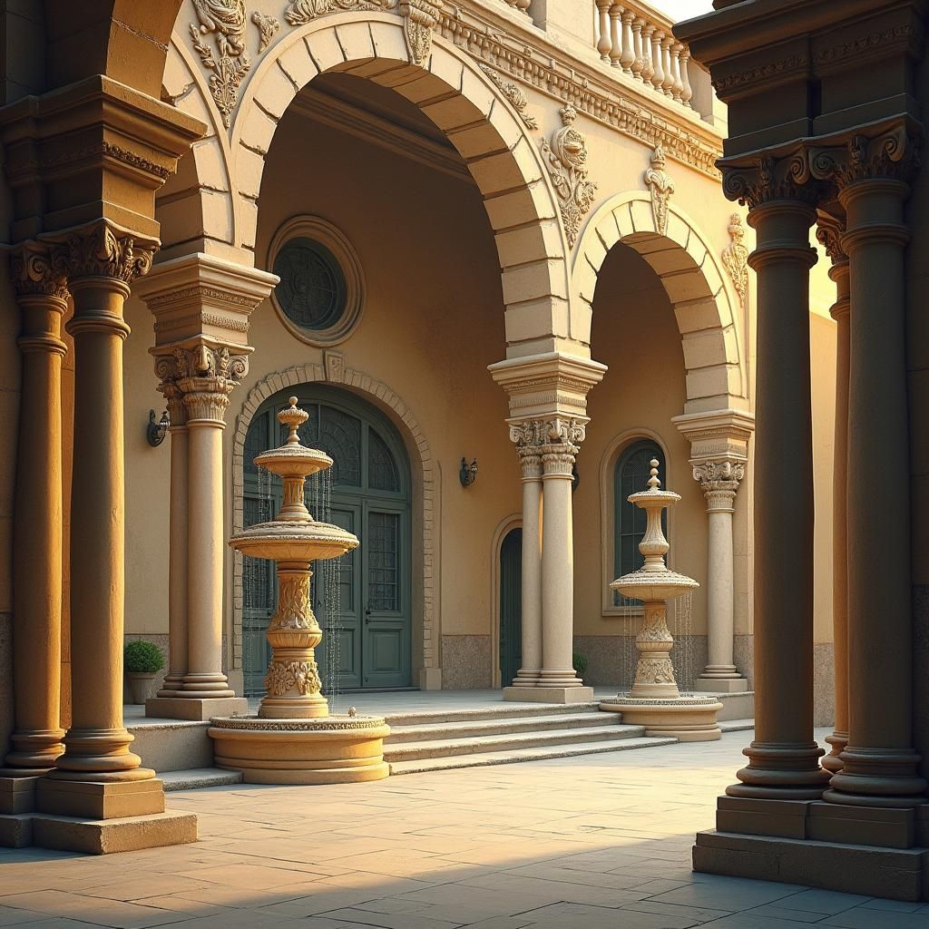 European Architecture in Impressionist Style