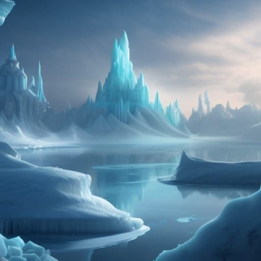 Icy Palace: Detailed Matte Painting in Unreal Engine