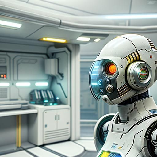 Retro Sci-Fi Robotics Institute 3D Diorama