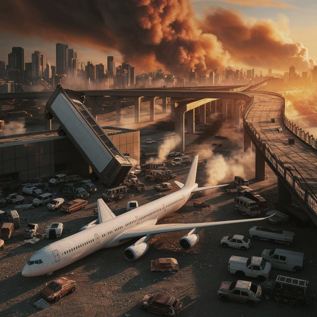 Global Disaster Aftermath in Gregory Crewdson Style