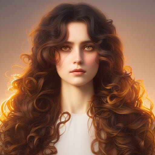 Glowing Girl in Triadic Colors