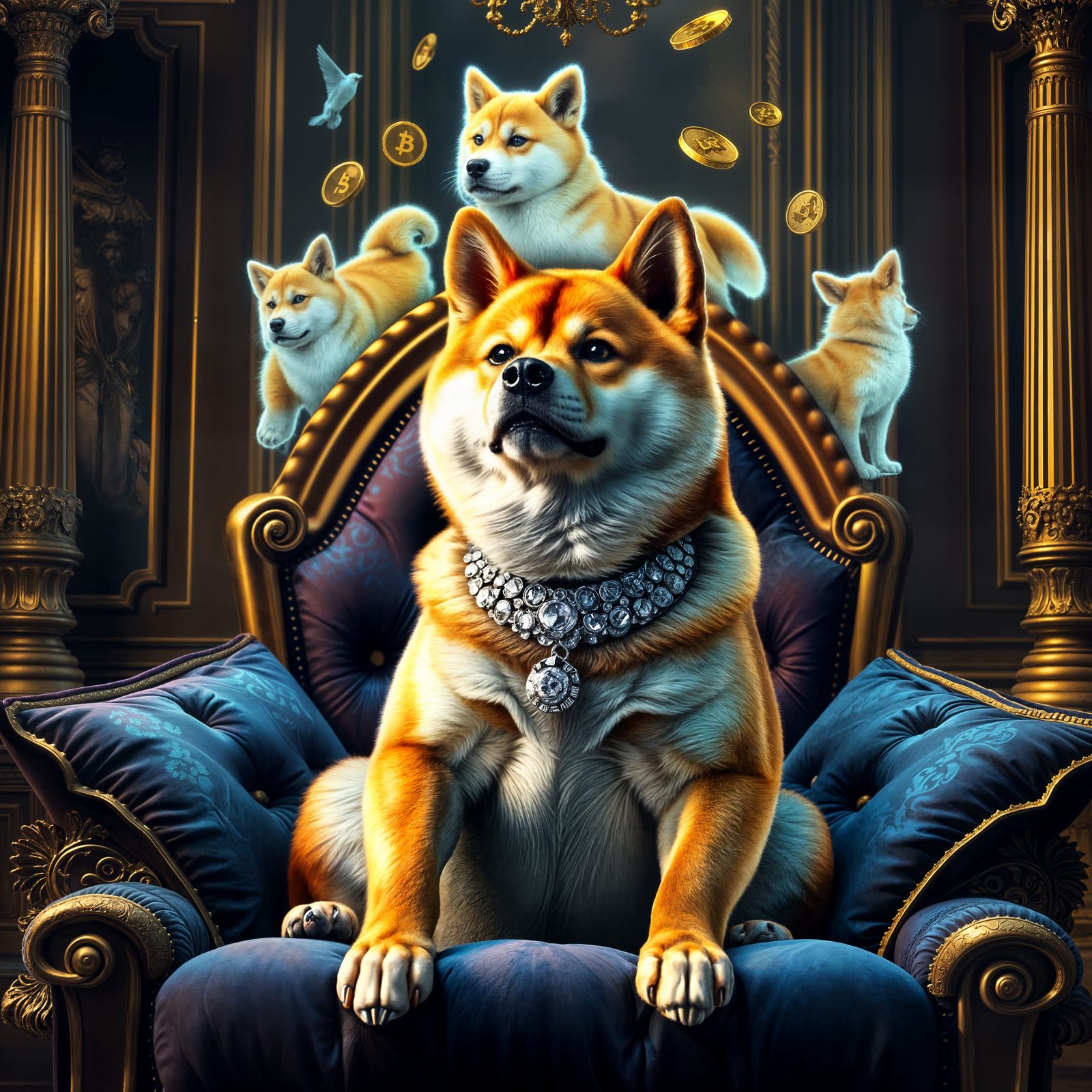 Shiba Inu Royalty in Dutch Masters Style