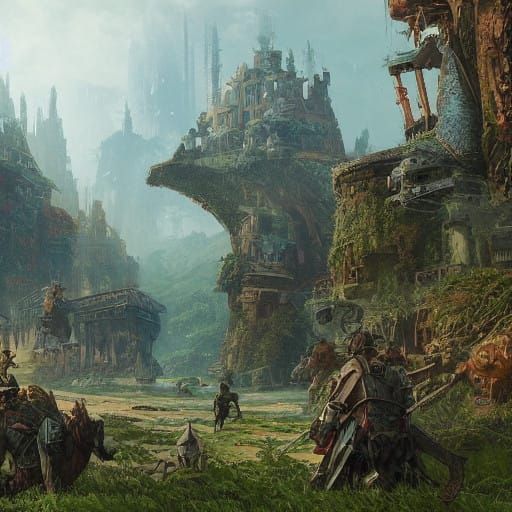 Fantastical Cityscape Reclaimed by Nature