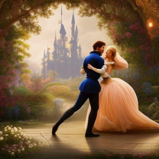 Cinderella's Dance: Detailed Matte Painting in 8K