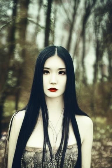 Ethereal Goddess in Asian Horror Style