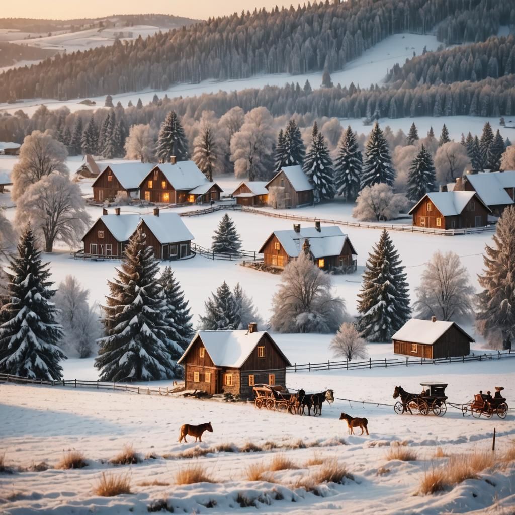 Festive Farmhouse in Winter Wonderland
