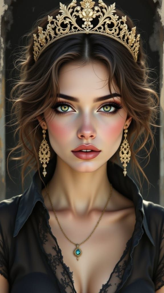 Sultry Pin-Up Queen Exudes Moody Surrealism