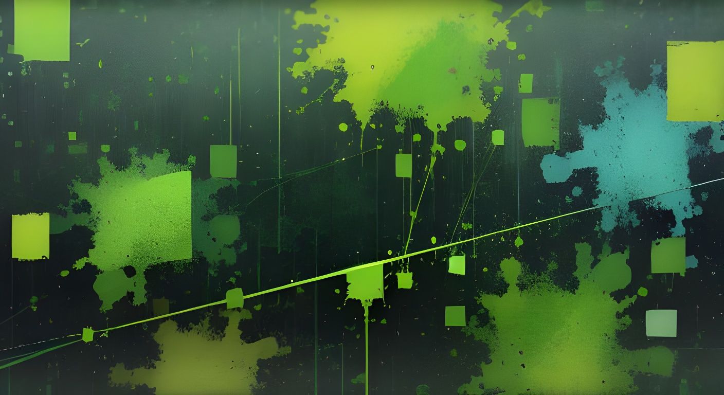 Abstract Dull Green Desktop Background with Rainbow