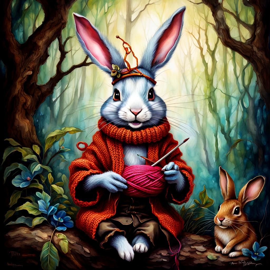 Fantasy Fairy Rabbit Knitting in Madagascar