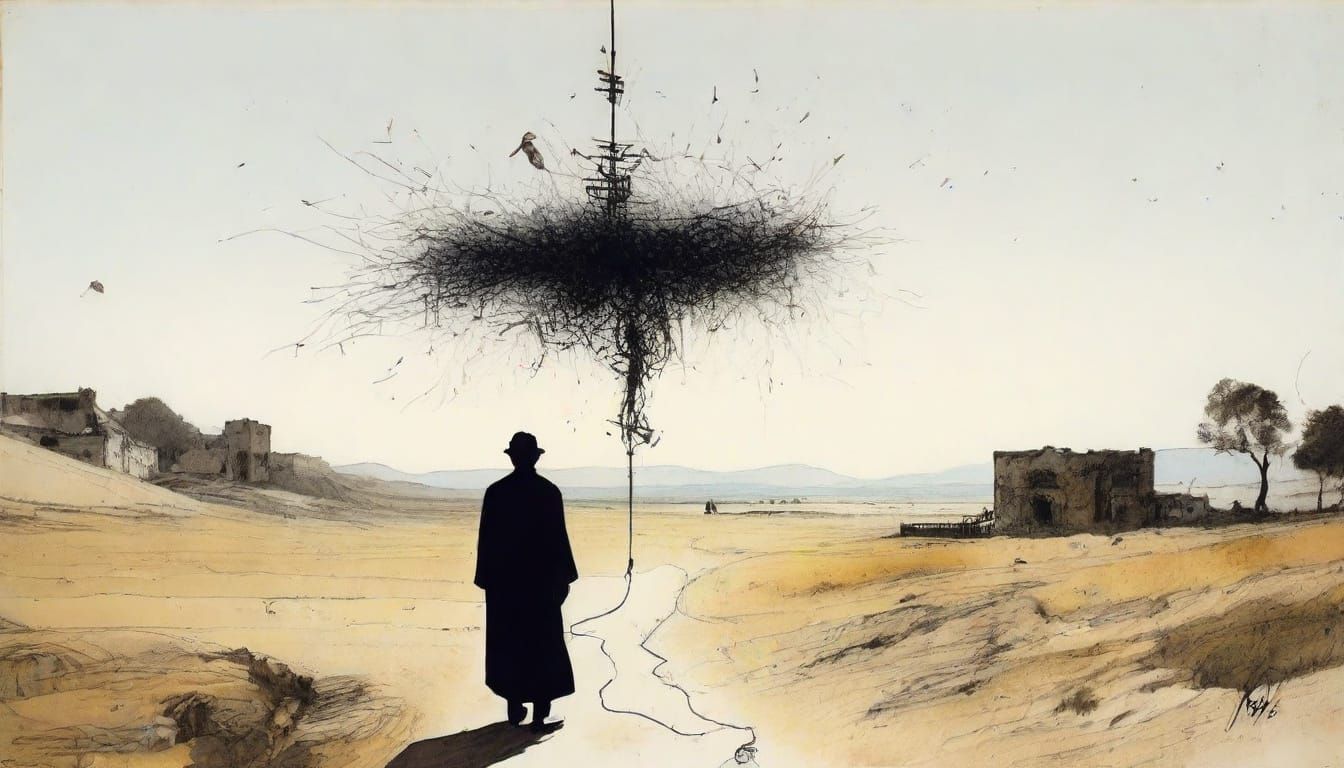 Surrealistic Minimalist Xianxia Landscape in Muted Colors