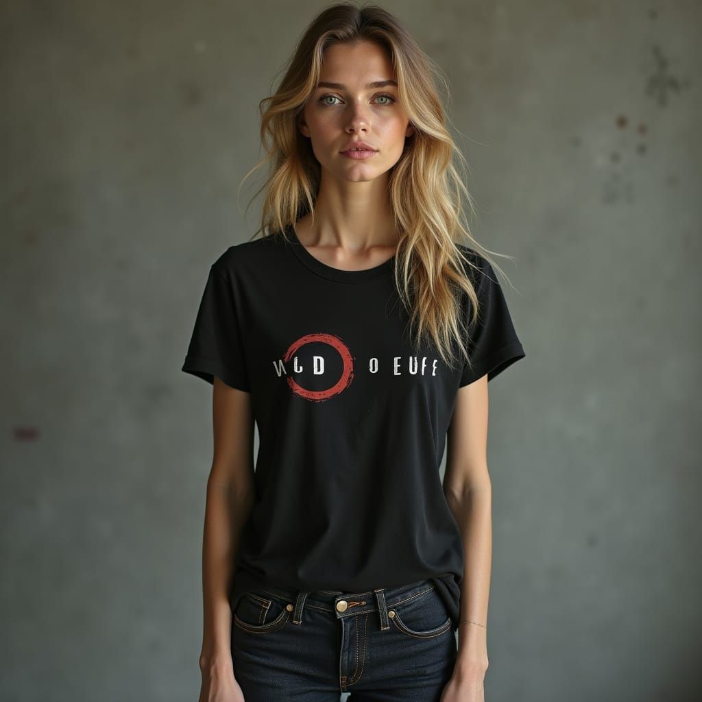 Confident Slavic Woman in Moody European Style