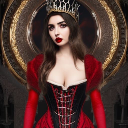 Gothic Queen Portrait in Ultrarealistic Style