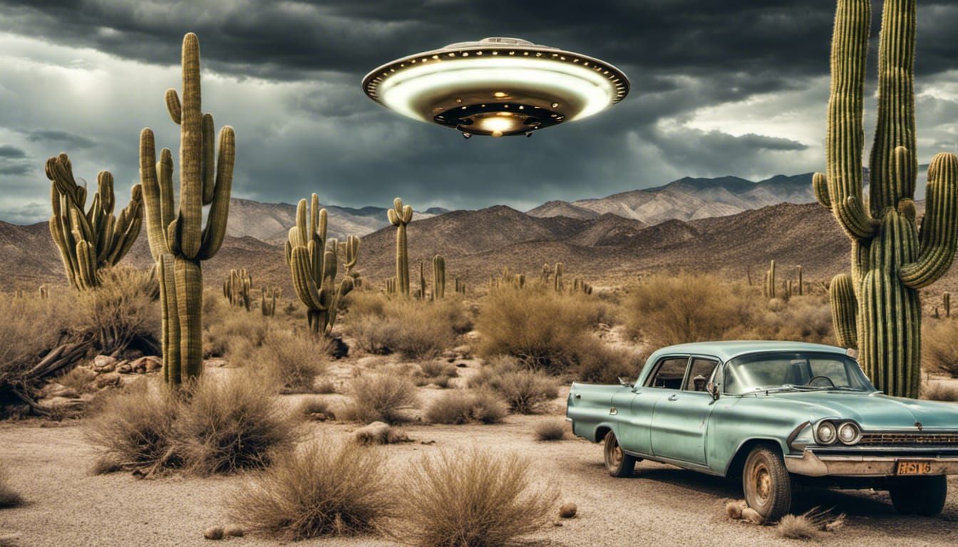 Ominous UFO Over Nevada Desert, 1965