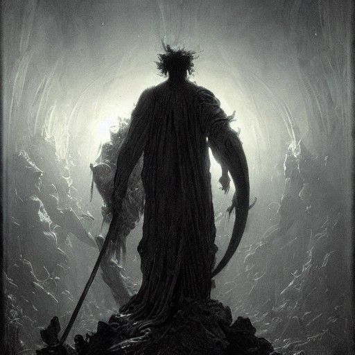 Eerie Februus in a Classic Horror Style