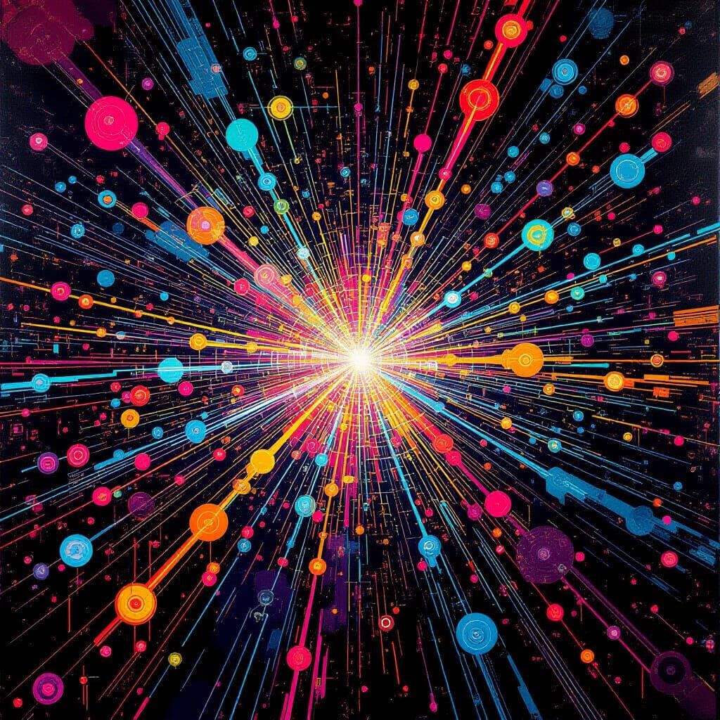 Abstract Neural Network Pulsating with Energy and Holograms