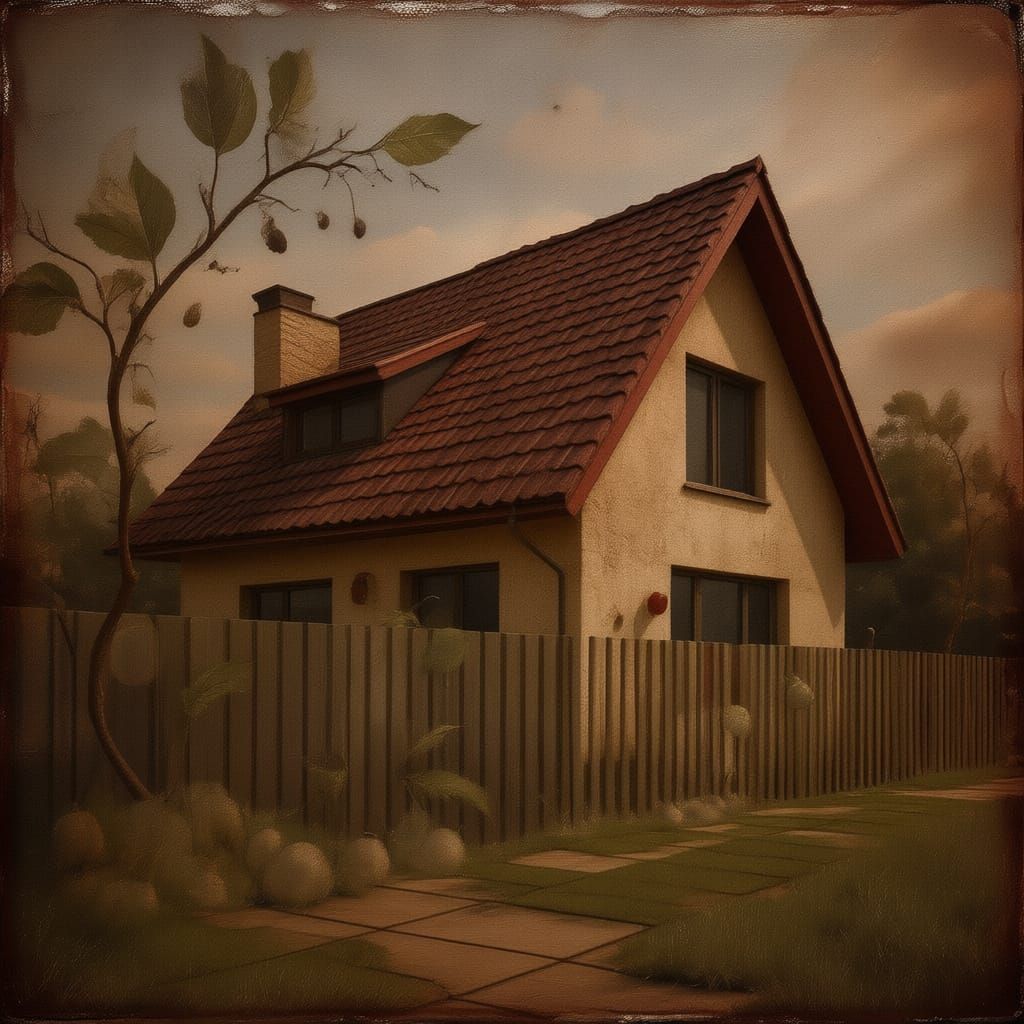 Cherries Sculpt Architectural Shapes: Elegant House and Fenc...