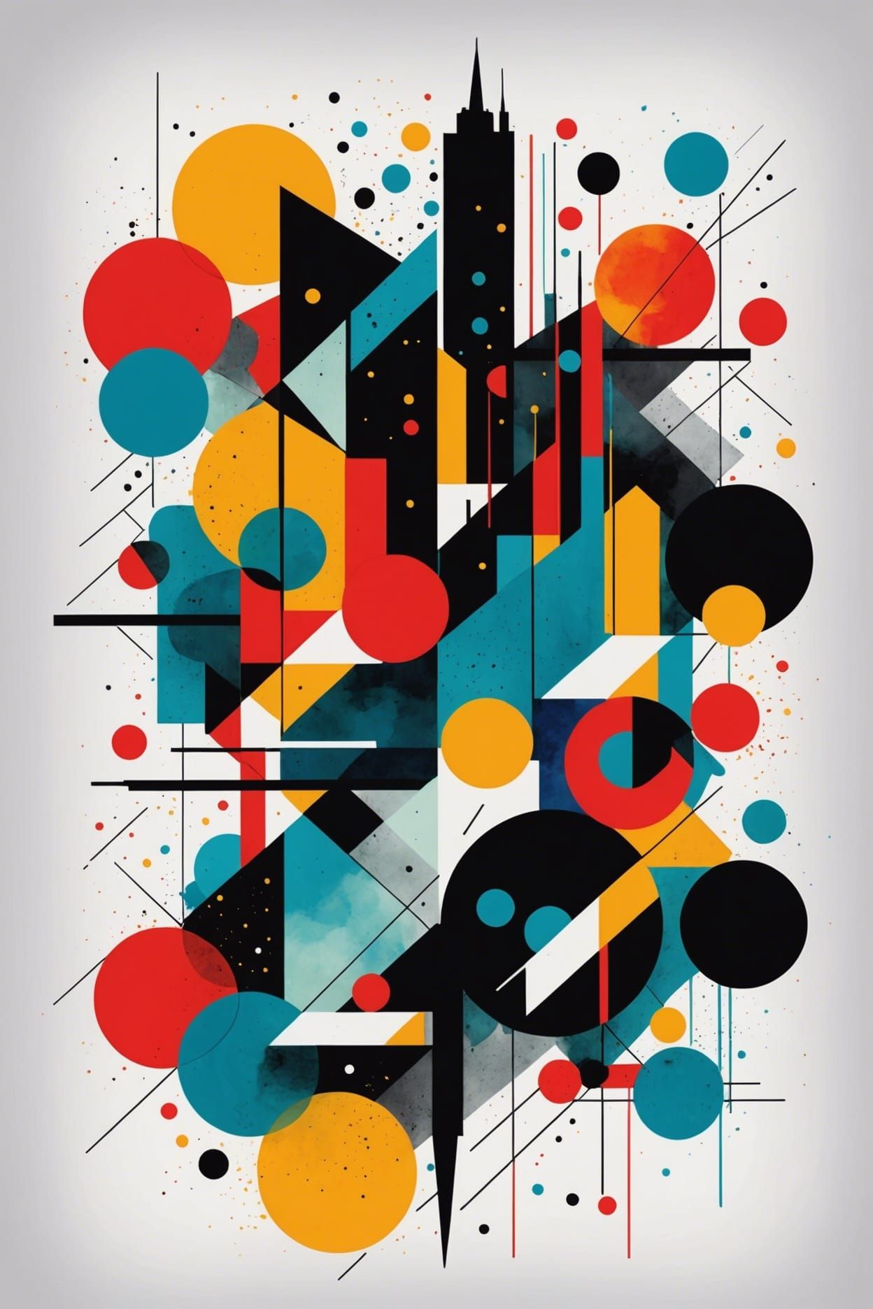 Bauhaus geometric abstract Poster