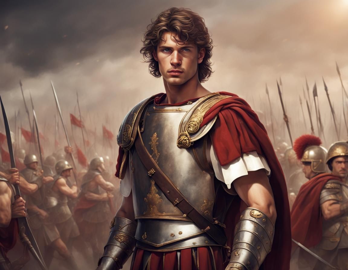 Roman General on Battlefield: A Vision of Youth