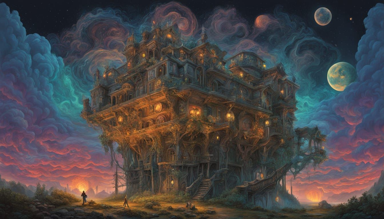 Steampunk Catastrophe: Detailed Surrealist Digital Painting