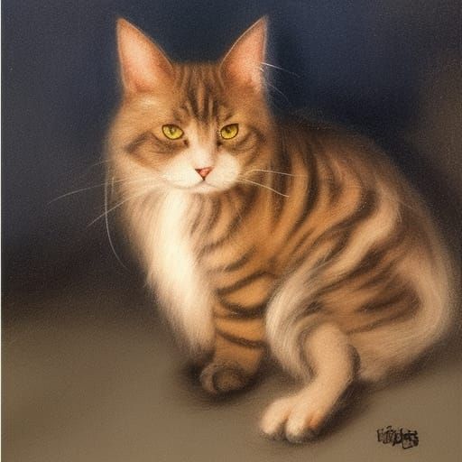 Mushroom Cat Dark Fantasy Concept Art