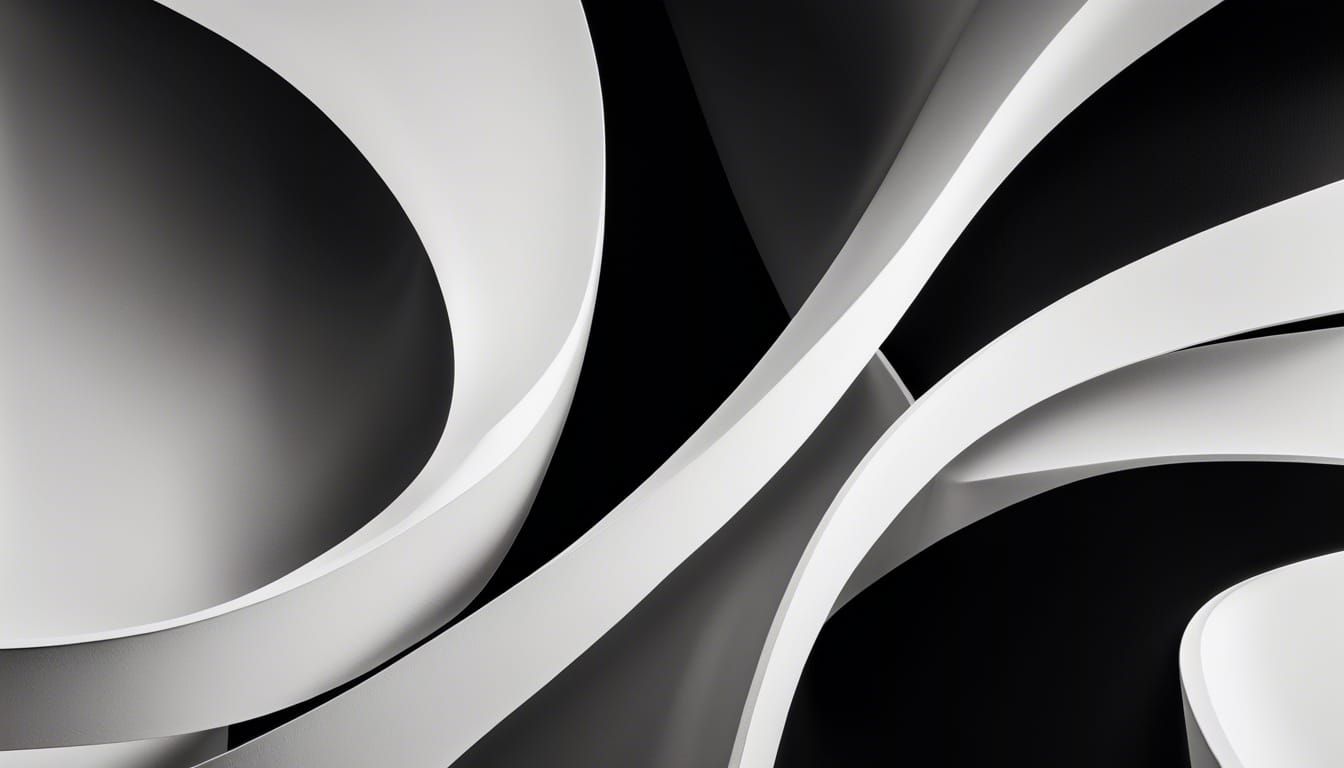 Monochrome Abstract: Curved Surface in Minimalist Design