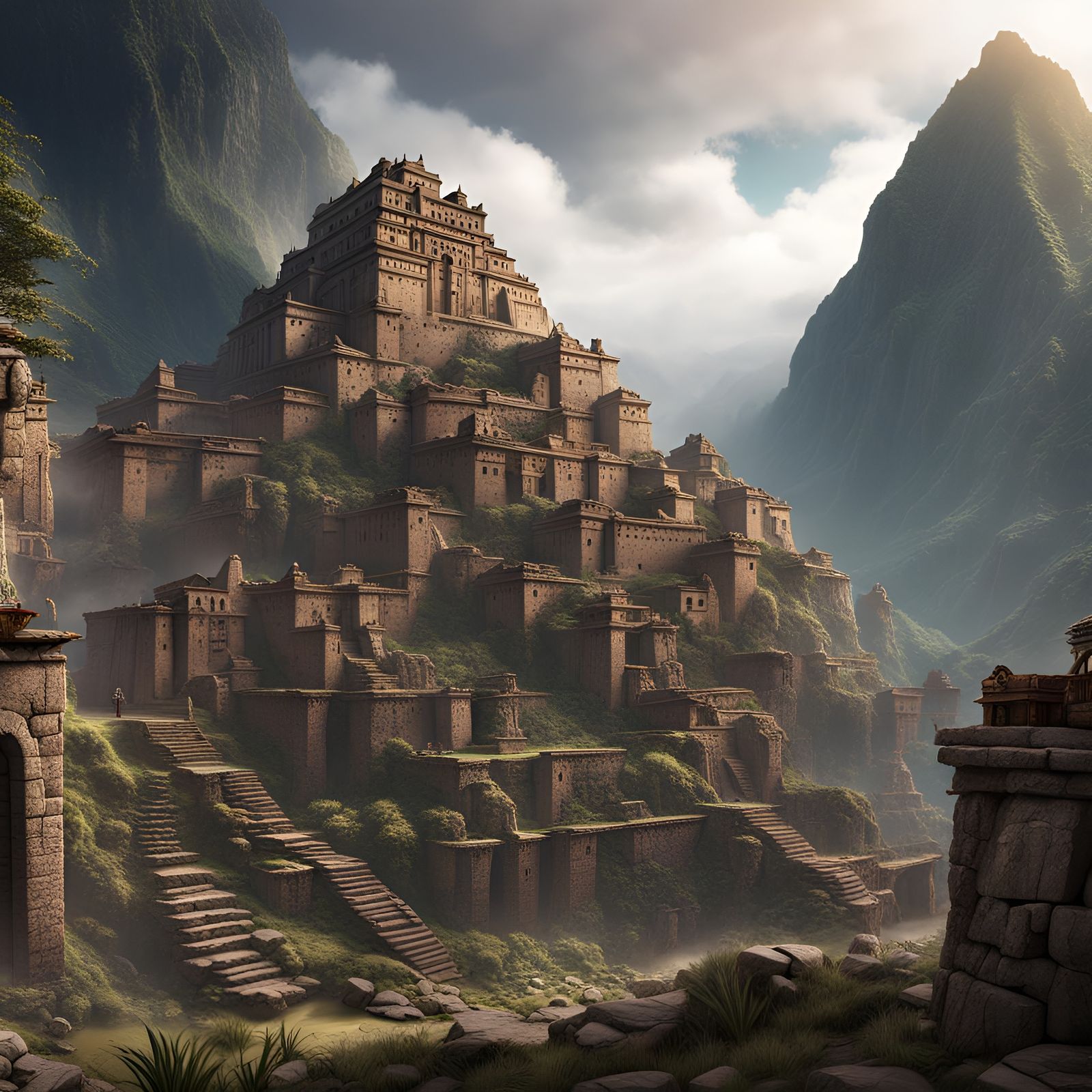 Lost Incan City: Detailed Matte Painting in Unreal Engine