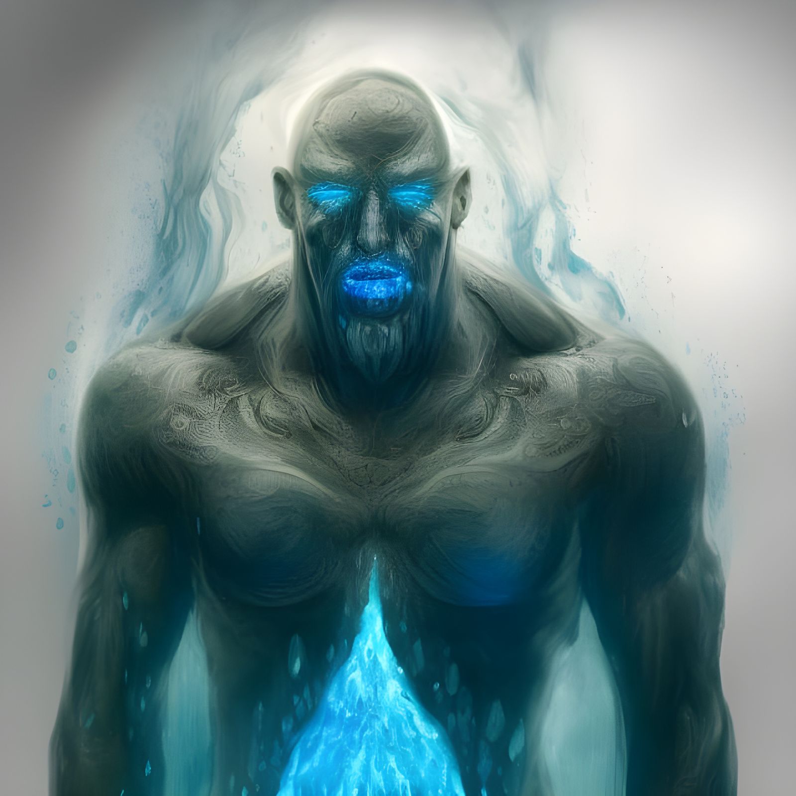 Water Elemental Portrait in Fantasycore Style