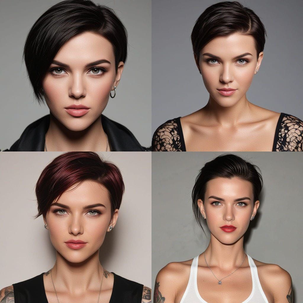 Ruby Rose in Vibrant Cyberpunk Style