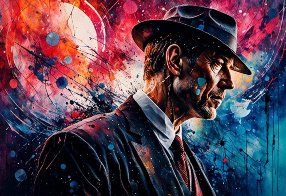 Cubist Business Man in Abstract Style