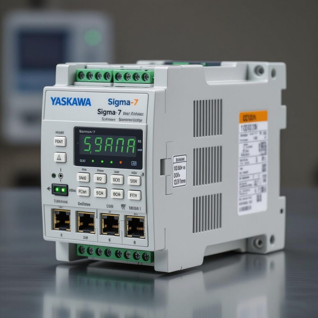 Detailed Photorealistic Image of Yaskawa Sigma-7 Servo Drive...