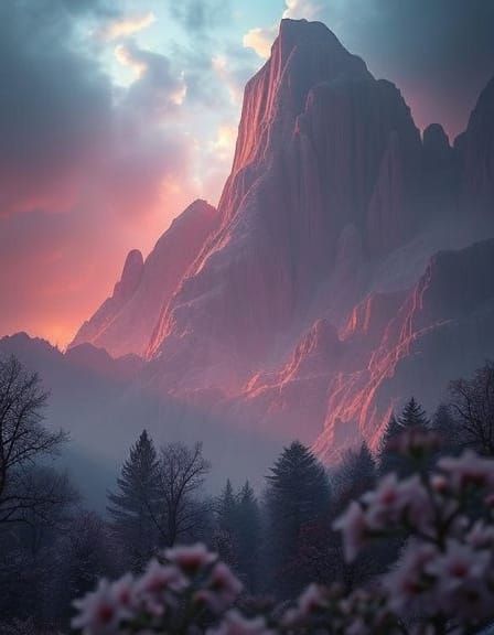 Mysterious Figure in Mystical Forest: Surreal Fantasy Art