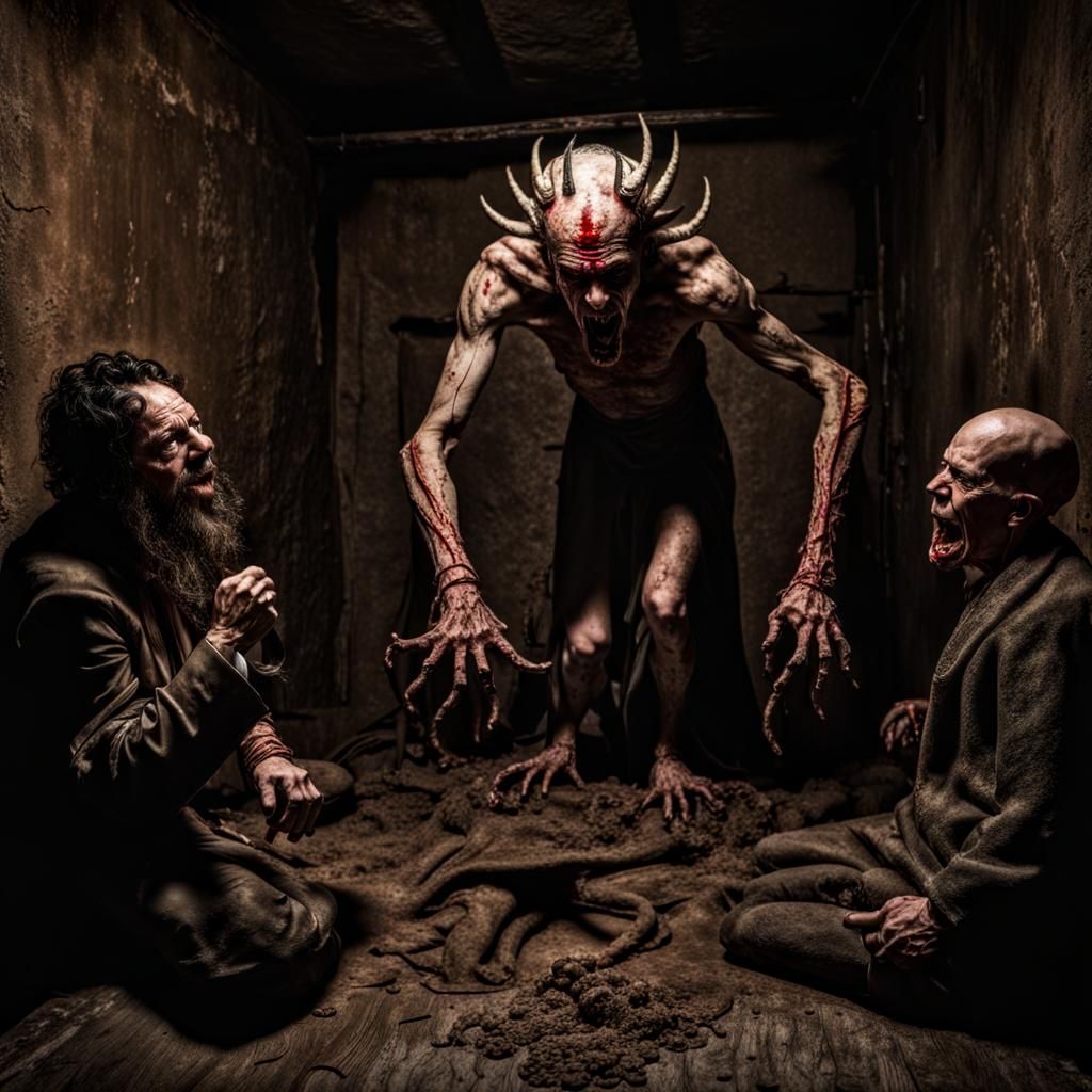 Hellish Cenobite Temple in Hyperrealistic Style