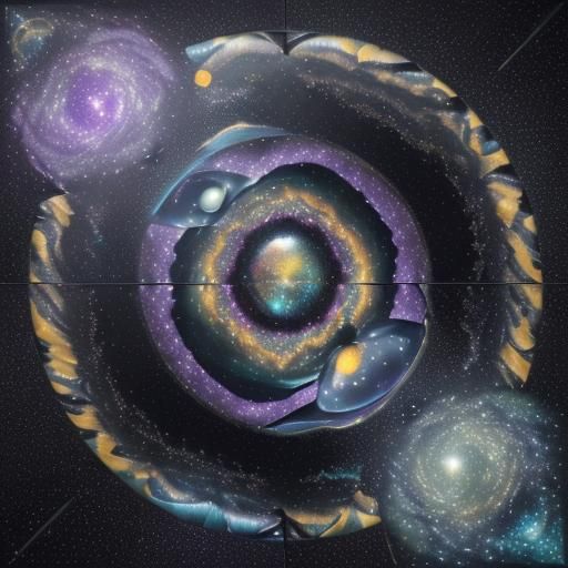 Galactic View Inspired by Van Gogh: Abstract Art