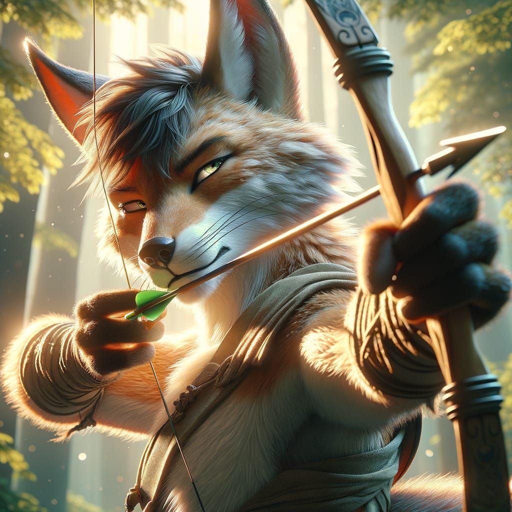 Fox Archer in Forest - Cinematic CG Render
