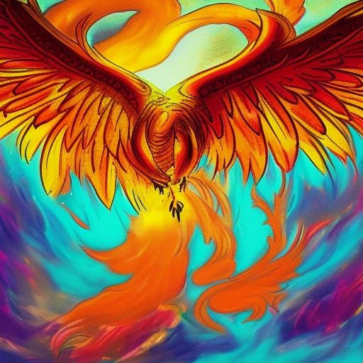 Phoenix Rising in Colorful Splendor