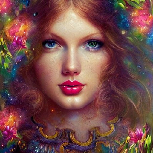 Cosmic Angel Portrait in Hyperrealistic Style